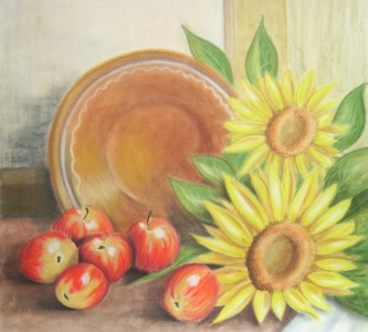 Bild-Nr: 10891974 Äpfel und Sonnenblumen Erstellt von: max-art