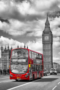 Bild-Nr: 10937859 LONDON Big Ben und roter Bus Erstellt von: Melanie Viola