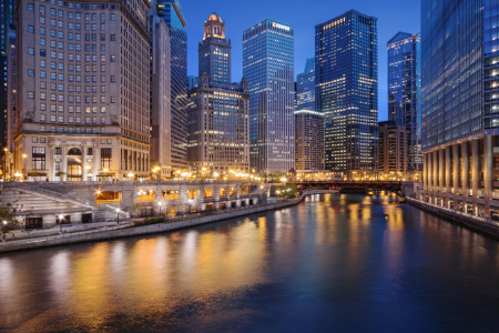 Bild-Nr: 10955923 Chicago River - Night Lights Erstellt von: ph4n7oM