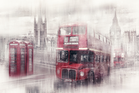 Bild-Nr: 10957401 City-Art LONDON Westminster Collage II Erstellt von: Melanie Viola