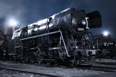 Bild-Nr: 10964227 Dampflokomotive bei Nacht II Erstellt von: martend