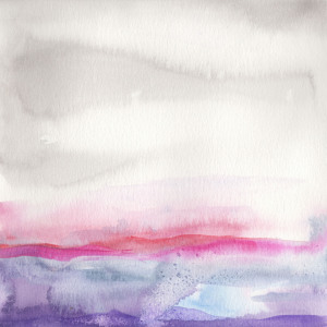 Bild-Nr: 10967583 Watercolor Landscape I with Pink Erstellt von: CASA-FINE-ARTS