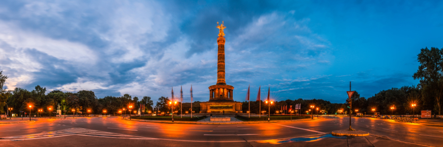 Bild-Nr: 11031323 Berlin Siegessäule zur blauen Stunde Panorama Erstellt von: Jean Claude Castor
