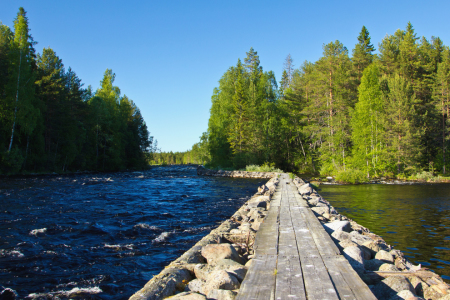 Bild-Nr: 11038881 Steg am Fluss Lentuankoski, Finnland  Erstellt von: Anja Schäfer