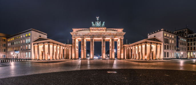 Bild-Nr: 11101209 Berlin Brandenburger Tor Panorama bei Nacht Erstellt von: Jean Claude Castor