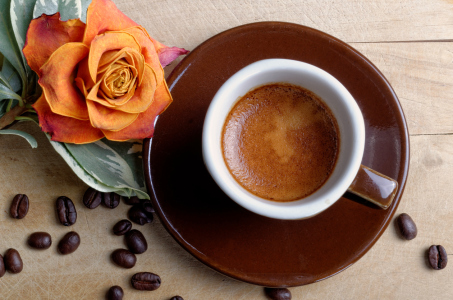 Bild-Nr: 11123540 Kaffee und Rose Erstellt von: Rolf Eschbach