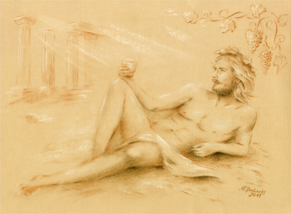 Bild-Nr: 11167028 Dionysos Gott des Weines - erotische Zeichnungen Erstellt von: Marita Zacharias