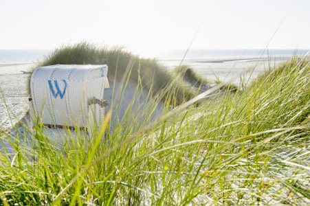 Bild-Nr: 11184810 weißer Strandkorb in den Dünen Erstellt von: danielschoenen