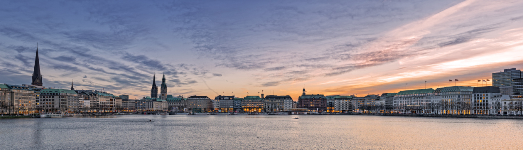 Bild-Nr: 11212576 Blaue Stunde an der Alster Erstellt von: Nordbilder