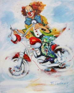 Bild-Nr: 11241360 Biker Clown Erstellt von: Barbara  Tolnay
