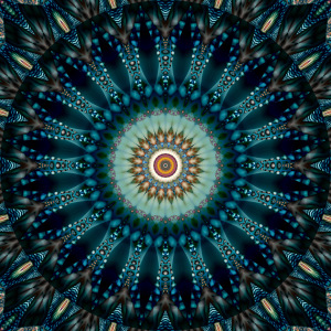 Bild-Nr: 11255286 Mandala blaues Licht Nr. 3 Erstellt von: Christine Bässler