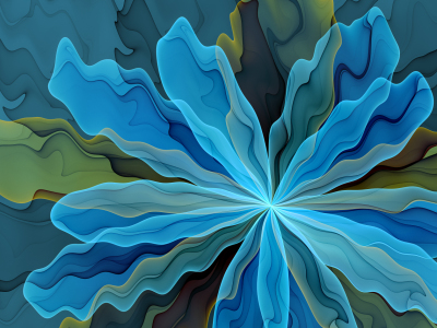 Bild-Nr: 11322920 Abstrakte blaue Blume Erstellt von: gabiw-art