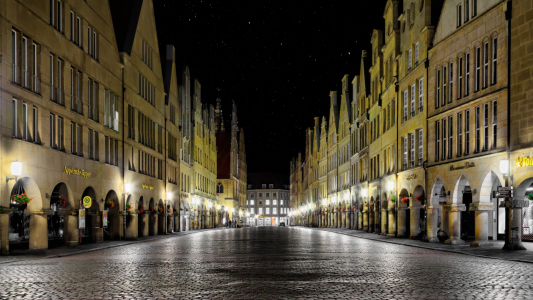 Bild-Nr: 11360366 Prinzipalmarkt Münster bei Nacht Erstellt von: Thomas und Ramona Geers