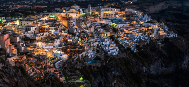 Bild-Nr: 11373777 Santorini - Fira am Abend Panorama Erstellt von: Jean Claude Castor