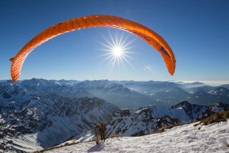 Bild-Nr: 11378861 Gleitschirmfliegen vom Nebelhorn Oberstdorf Erstellt von: TomKli