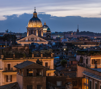 Bild-Nr: 11389045 Rom - Spanische Treppe zur blauen Stunde Erstellt von: Jean Claude Castor