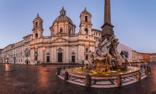 Bild-Nr: 11390949 Rom - Piazza Navona am Morgen Panorama Erstellt von: Jean Claude Castor