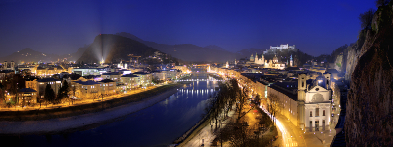 Bild-Nr: 11409106 Salzburg bei Nacht - Panorama Erstellt von: Fototuning