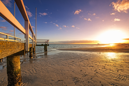 Bild-Nr: 11413797 Sonnenuntergang an der Seebrücke Erstellt von: Nordbilder