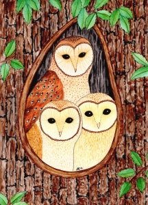 Bild-Nr: 11433980 Schleiereulenfamilie Erstellt von: Owl-Art-Suri