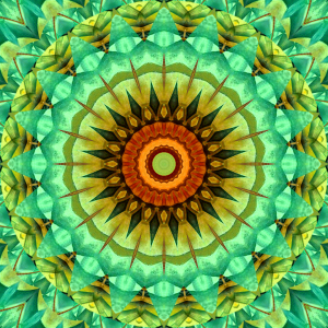 Bild-Nr: 11434724 Mandala Grüntöne Nr. 2 Erstellt von: Christine Bässler