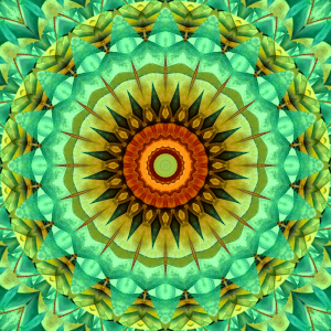 Bild-Nr: 11434724 Mandala Grüntöne Nr. 2 Erstellt von: Christine Bässler