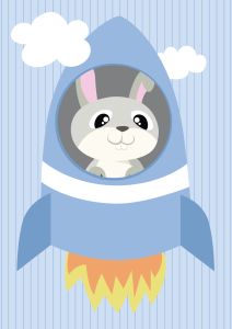 Bild-Nr: 11445271 Mobil Serie Rakete Hase Kinderbild Erstellt von: Michaela Heimlich