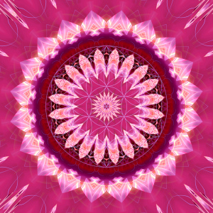 Bild-Nr: 11462427 Mandala rosa Blüte mit Blume des Lebens Erstellt von: Christine Bässler