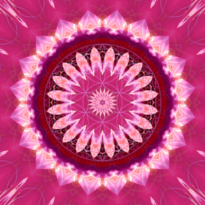 Bild-Nr: 11462427 Mandala rosa Blüte mit Blume des Lebens Erstellt von: Christine Bässler
