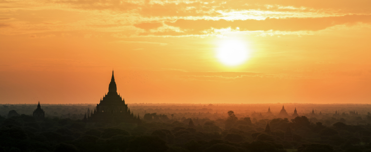 Bild-Nr: 11479654 Myanmar - Bagan Sunrise Panorama Erstellt von: Jean Claude Castor