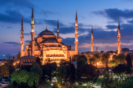 Bild-Nr: 11498296 Istanbul - Sultan Ahmed Moschee zur blauen Stunde Erstellt von: Jean Claude Castor