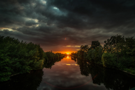 Bild-Nr: 11515310 Sonnenuntergang am Berliner Kanal Erstellt von: Andrej Fangrat