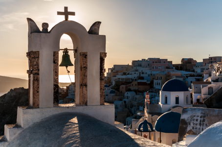 Bild-Nr: 11529486 Santorini - Oia Kirchturm bei Sonnenuntergang Erstellt von: Jean Claude Castor