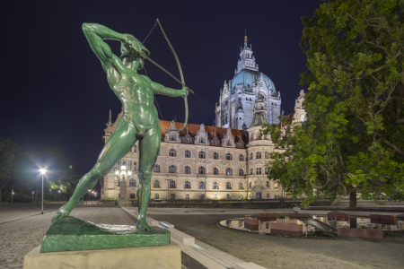 Bild-Nr: 11567436 Neues Rathaus Hannover am Abend Erstellt von: panoramarx-de