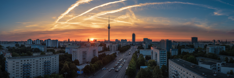 Bild-Nr: 11583542 Berlin - Skyline Sunset Panorama Strausberger Platz 2 Erstellt von: Jean Claude Castor