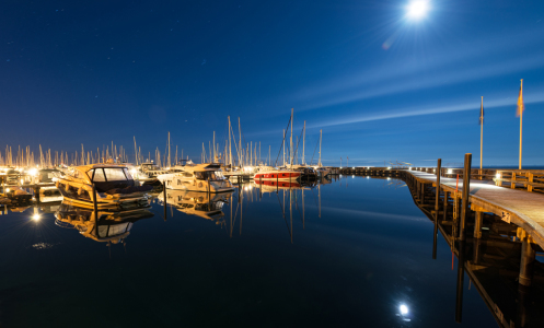 Bild-Nr: 11597310 Mondlicht im Hafen Erstellt von: Nordbilder