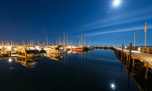 Bild-Nr: 11597310 Mondlicht im Hafen Erstellt von: Nordbilder