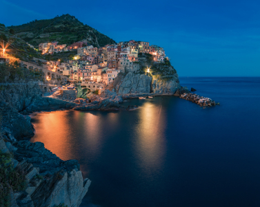 Bild-Nr: 11599938 Cinque Terre - Manarola zur blauen Stunde Erstellt von: Jean Claude Castor