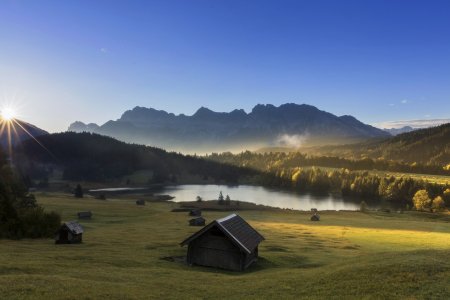 Bild-Nr: 11601016 Sunrise at mountain lake in Alps - Geroldssee Erstellt von: Dieter Dieter Meyrl