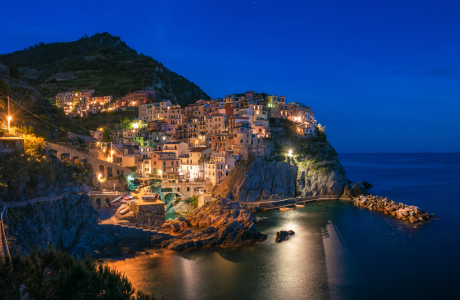 Bild-Nr: 11604755 Ligurien - Manarola Panorama zur blauen Stunde Erstellt von: Jean Claude Castor