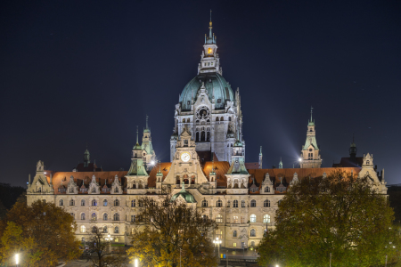 Bild-Nr: 11645550 Neues Rathaus Hannover am Abend Erstellt von: panoramarx-de