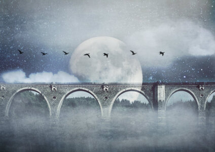 Bild-Nr: 11649080 Viadukt mit Vogelzug Erstellt von: Heike Hultsch