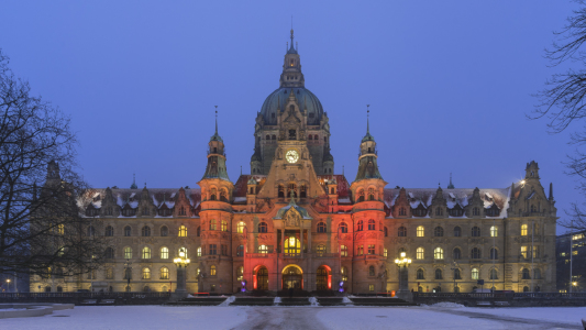 Bild-Nr: 11666066 Neues Rathaus Hannover im Winter Erstellt von: panoramarx-de