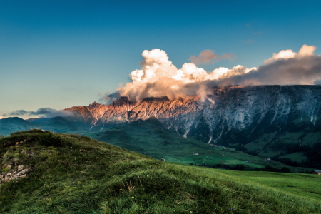 Bild-Nr: 11799792 Alpenglühen auf der Seiser Alm Erstellt von: MartinaW