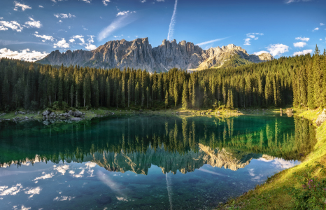 Bild-Nr: 11810070 Karersee Südtirol Italien Erstellt von: Achim Thomae