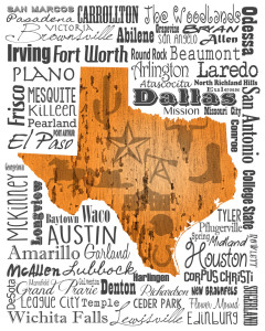 Bild-Nr: 11821308 State Your Name Texas White Erstellt von: CASA-FINE-ARTS