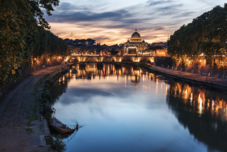 Bild-Nr: 11827353 Rom - Tiber zur blauen Stunde Erstellt von: Jean Claude Castor