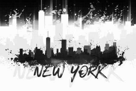 Bild-Nr: 11835765 Graphic Art NYC Skyline Splashes II - schwarz   Erstellt von: Melanie Viola