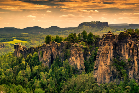 Bild-Nr: 11867162 Bastei Felsenburg und Lilienstein Erstellt von: Reiner Würz