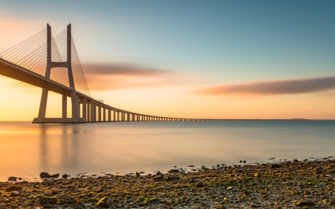 Bild-Nr: 11883609 Sonnenaufgang Ponte Vasco da Gama - Lissabon Erstellt von: Robin-Oelschlegel-Photography